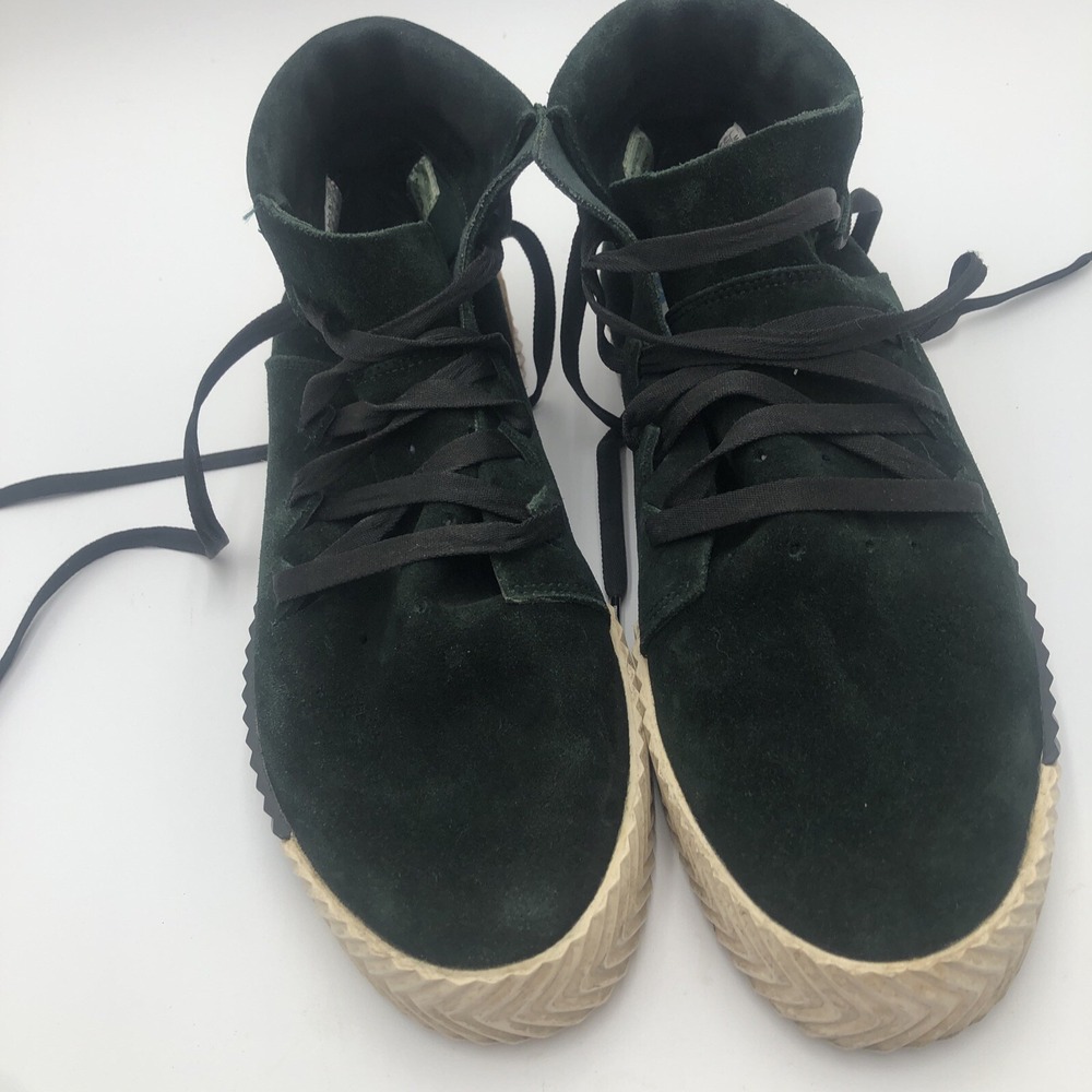 Adidas High Tops Mens Size 8 Forrest Green Suede Leather Alexander Ward 2017